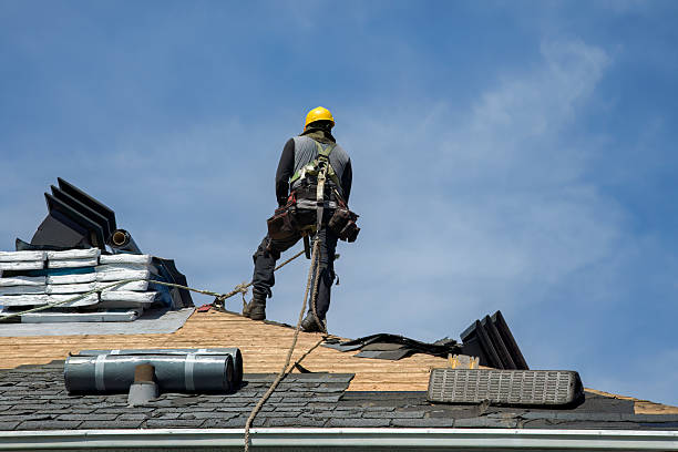 Professional Roof Installation technician working in Lane City, TX
